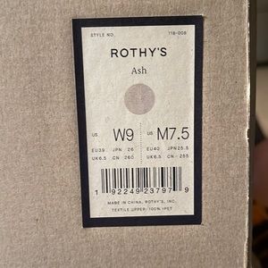 Rothy’s City Slip On Sneaker, Ash color, NWT, W9/M7.5